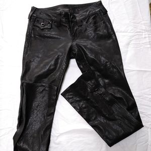 True Religion lambskin pants